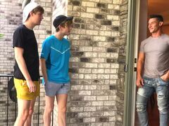 Jax Thirio & Jerk Bailey share a humid threeway with their stepbrother's fat fuck-stick